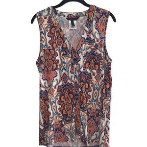 BCBGMaxAzria Sleeveless Button Down Top